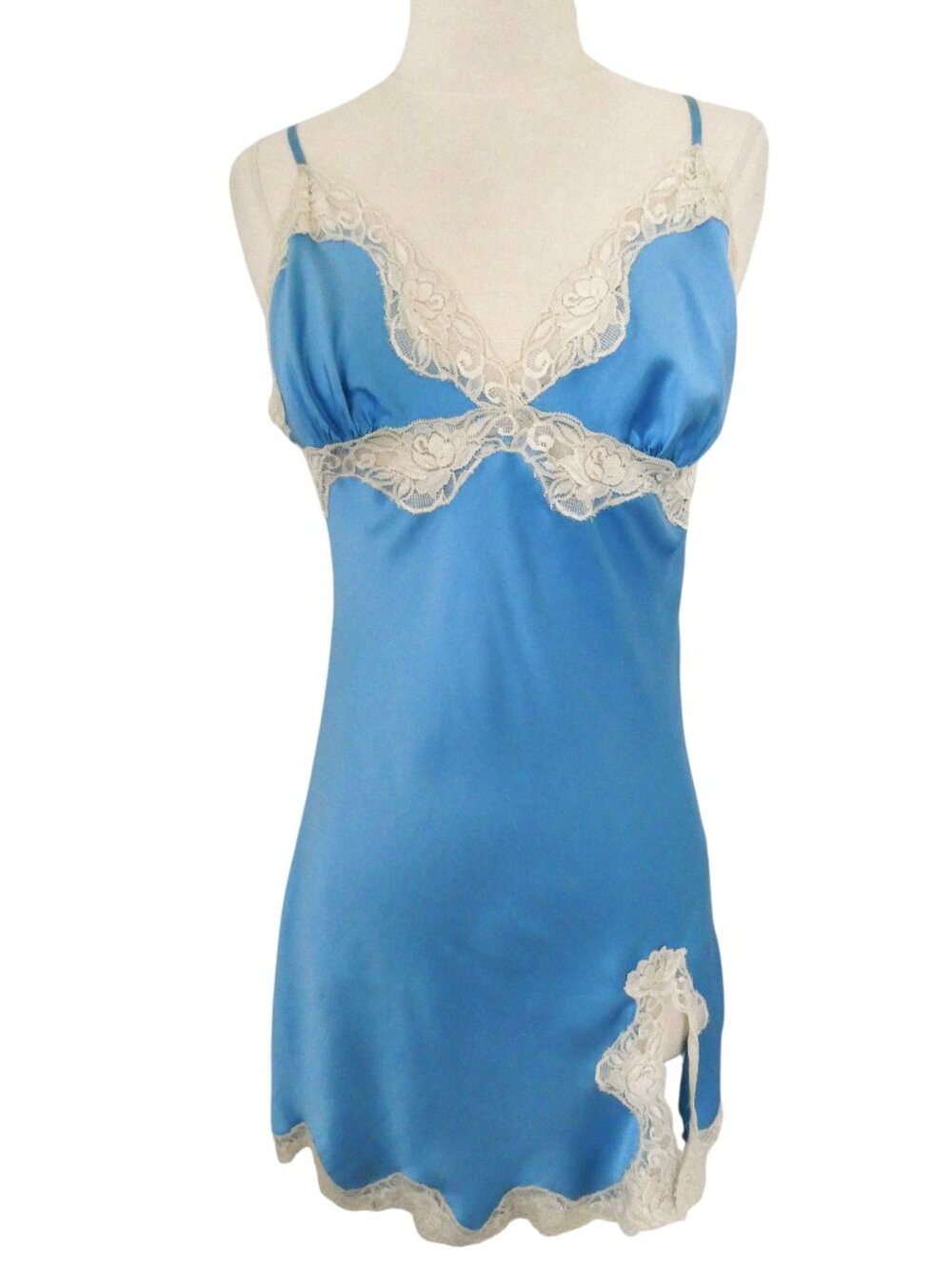 vtg MARY GREEN silk & lace chemise slip sz L